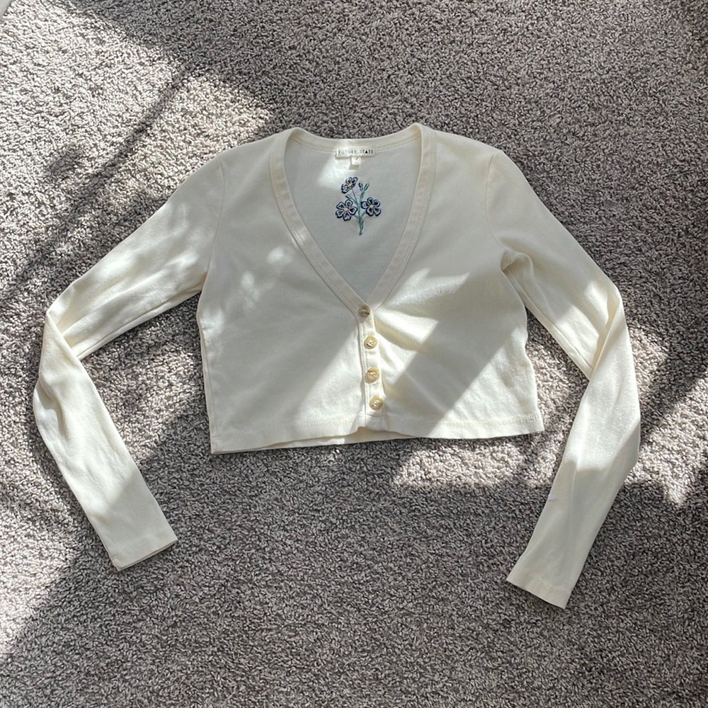 Embroidered crop top